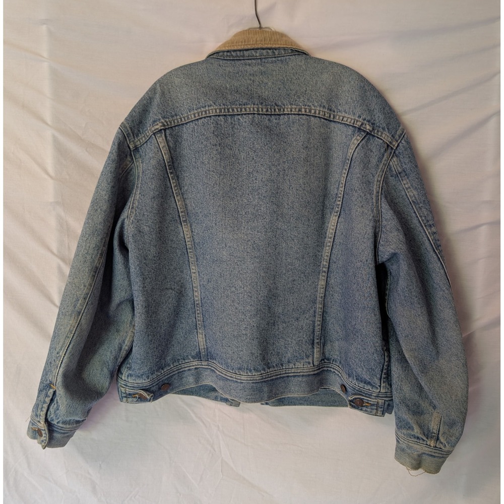 Vintage Lee Denim Jacket XL Blanket Lined Corduroy Collar Western Ranch Workwear - Picture 2 of 5
